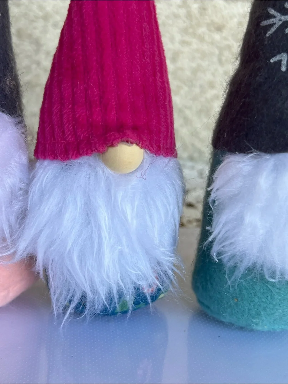 Target Plush Holiday Gnome Trio - Black, Pink, Teal Hats